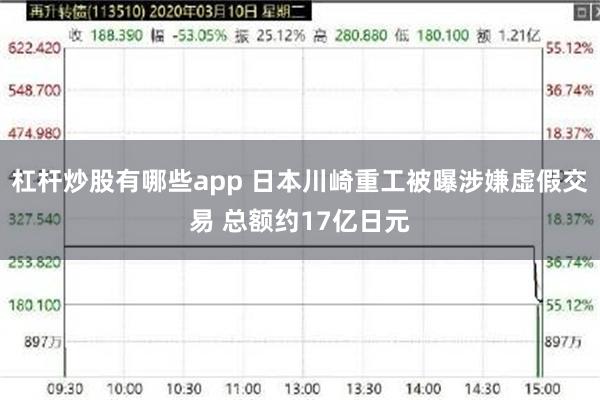 杠杆炒股有哪些app 日本川崎重工被曝涉嫌虚假交易 总额约17亿日元