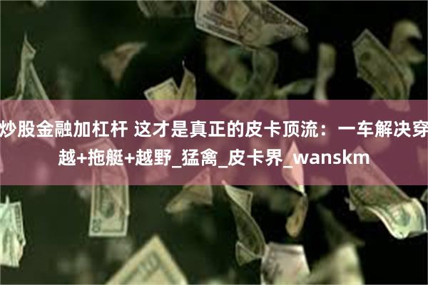 炒股金融加杠杆 这才是真正的皮卡顶流：一车解决穿越+拖艇+越野_猛禽_皮卡界_wanskm