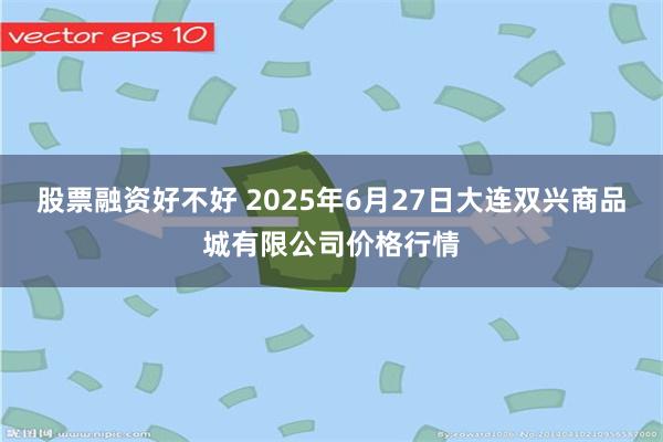 股票融资好不好 2025年6月27日大连双兴商品城有限公司价格行情