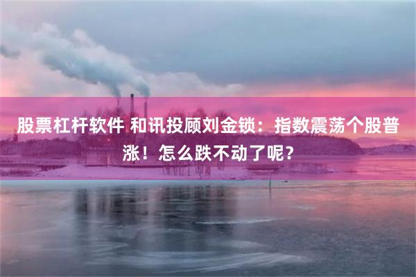 股票杠杆软件 和讯投顾刘金锁：指数震荡个股普涨！怎么跌不动了呢？