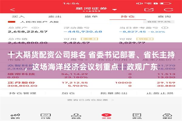 十大期货配资公司排名 省委书记部署、省长主持，这场海洋经济会议划重点丨政观广东