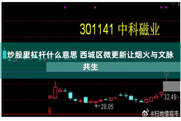炒股里杠杆什么意思 西城区微更新让烟火与文脉共生