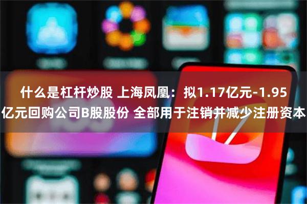 什么是杠杆炒股 上海凤凰：拟1.17亿元-1.95亿元回购公司B股股份 全部用于注销并减少注册资本