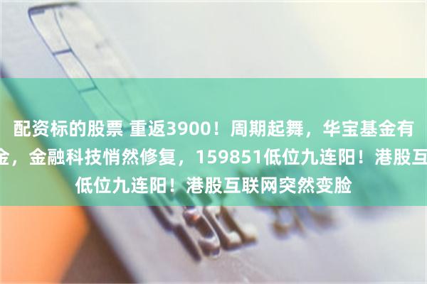 配资标的股票 重返3900！周期起舞，华宝基金有色ETF连续吸金，金融科技悄然修复，159851低位九连阳！港股互联网突然变脸