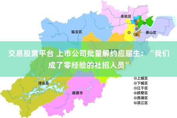 交易股票平台 上市公司批量解约应届生：“我们成了零经验的社招人员”