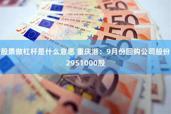 股票做杠杆是什么意思 重庆港：9月份回购公司股份2951000股